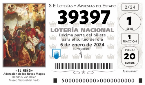D&eacute;cimo de loter&iacute;a del Sorteo del Ni&ntilde;o